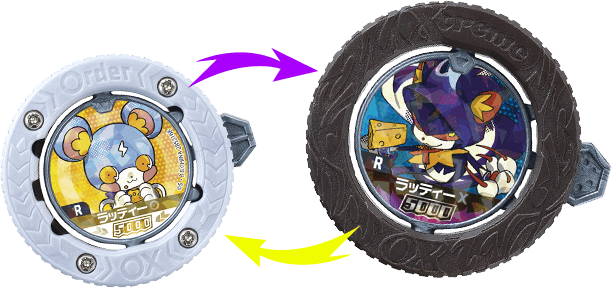 コインがひっくり返る図