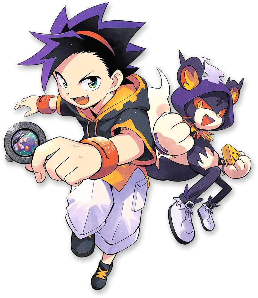 主人公とラッティーXが背中合わせになっているイラスト