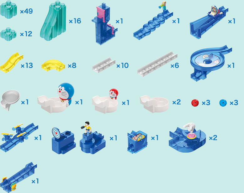2つの離れたコースがつながる！？ 使用パーツ画像