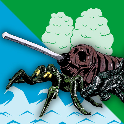 ゴジバースト モスラ(1992)幼虫＆カマキラス(2004)＆ショッキラス