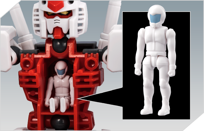 コクピット内部にパイロットフィギュアを着座可能