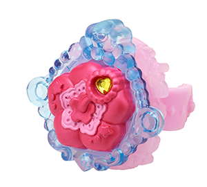 ハイビスカスのハートクルリング