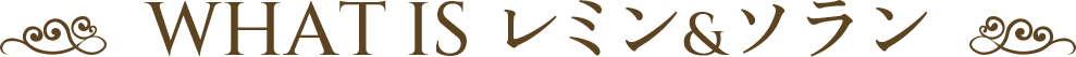 WHAT IS レミン&ソラン'); ?>
