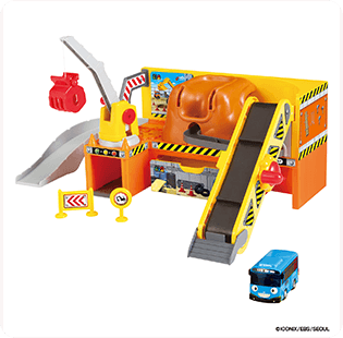 ちびっこバス タヨ 力持ち工事現場プレイセット