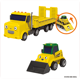 ちびっこバス タヨ おともだちミニカーダブルセット -バケット＆マック-