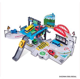 ちびっこバス タヨ くねくね道路&信号機プレイセット