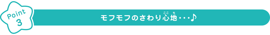 Point3 モフモフのさわり心地・・・♪