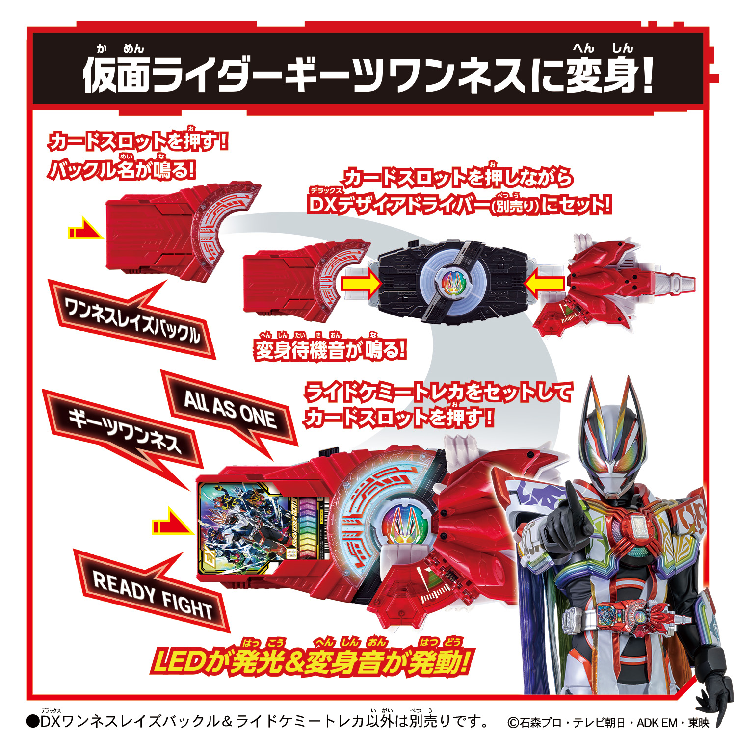 仮面ライダーガッチャード　DX ワンネスレイズバックル ＆ ライドケミートレカ