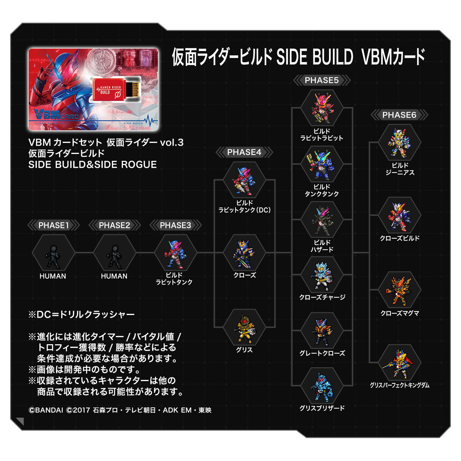 仮面ライダービルド Side Build Side Rogueのvbmカードセットが明日より発売 Vitalbracelet Series バイタルブレスシリーズ 公式サイト